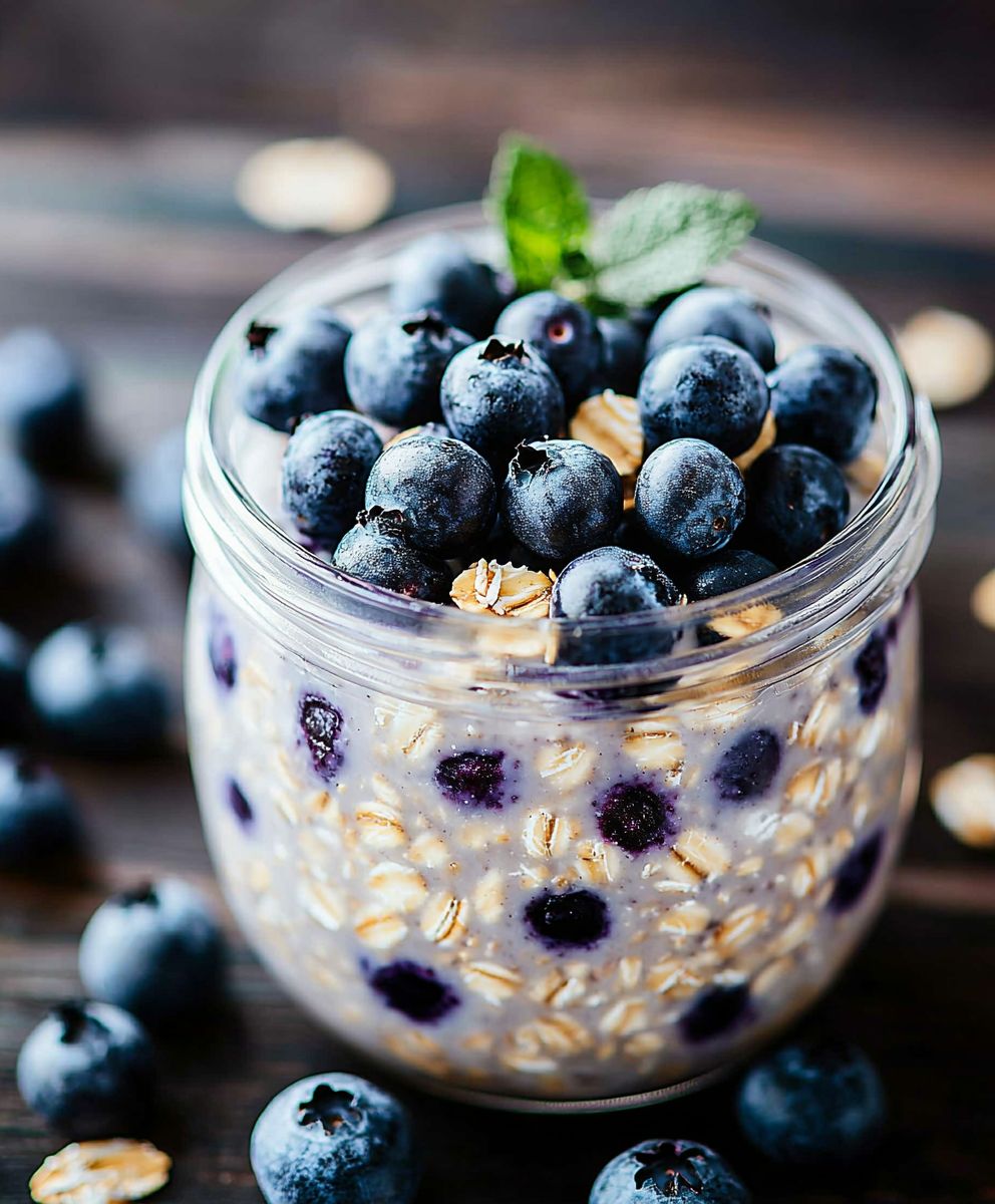 Blueberry overnight oats