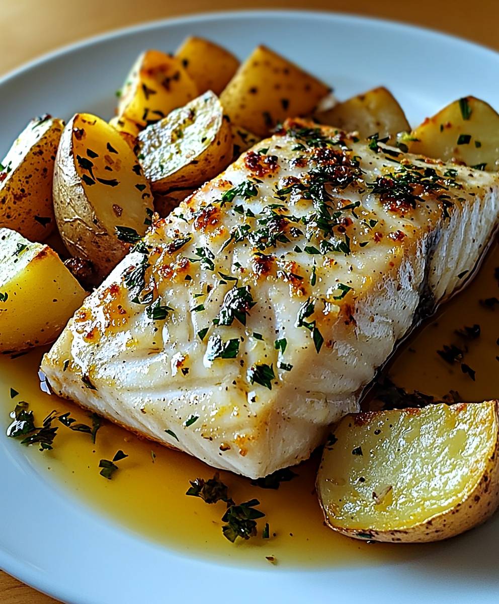 Baked Halibut Potatoes