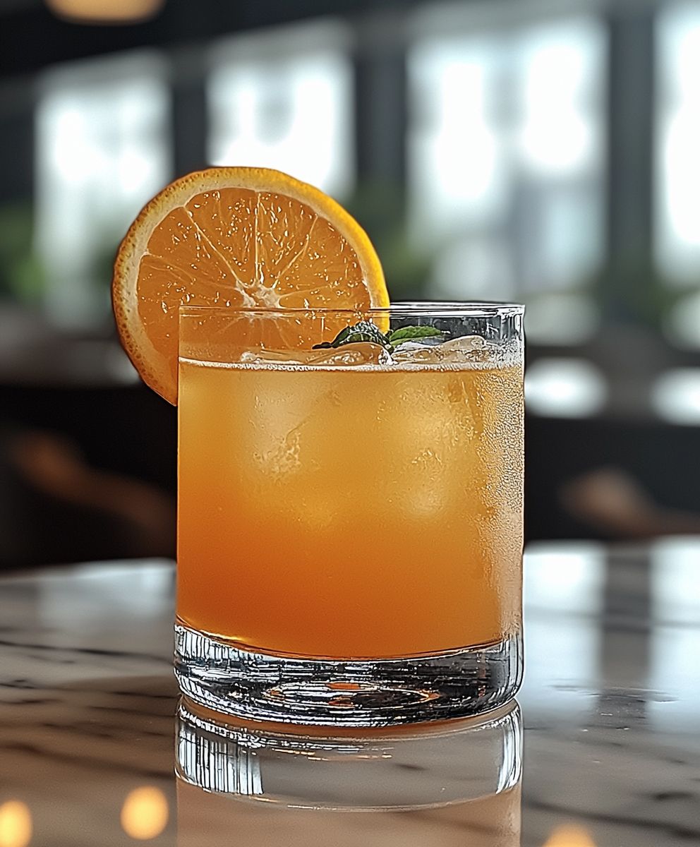 Orange thunder cocktail