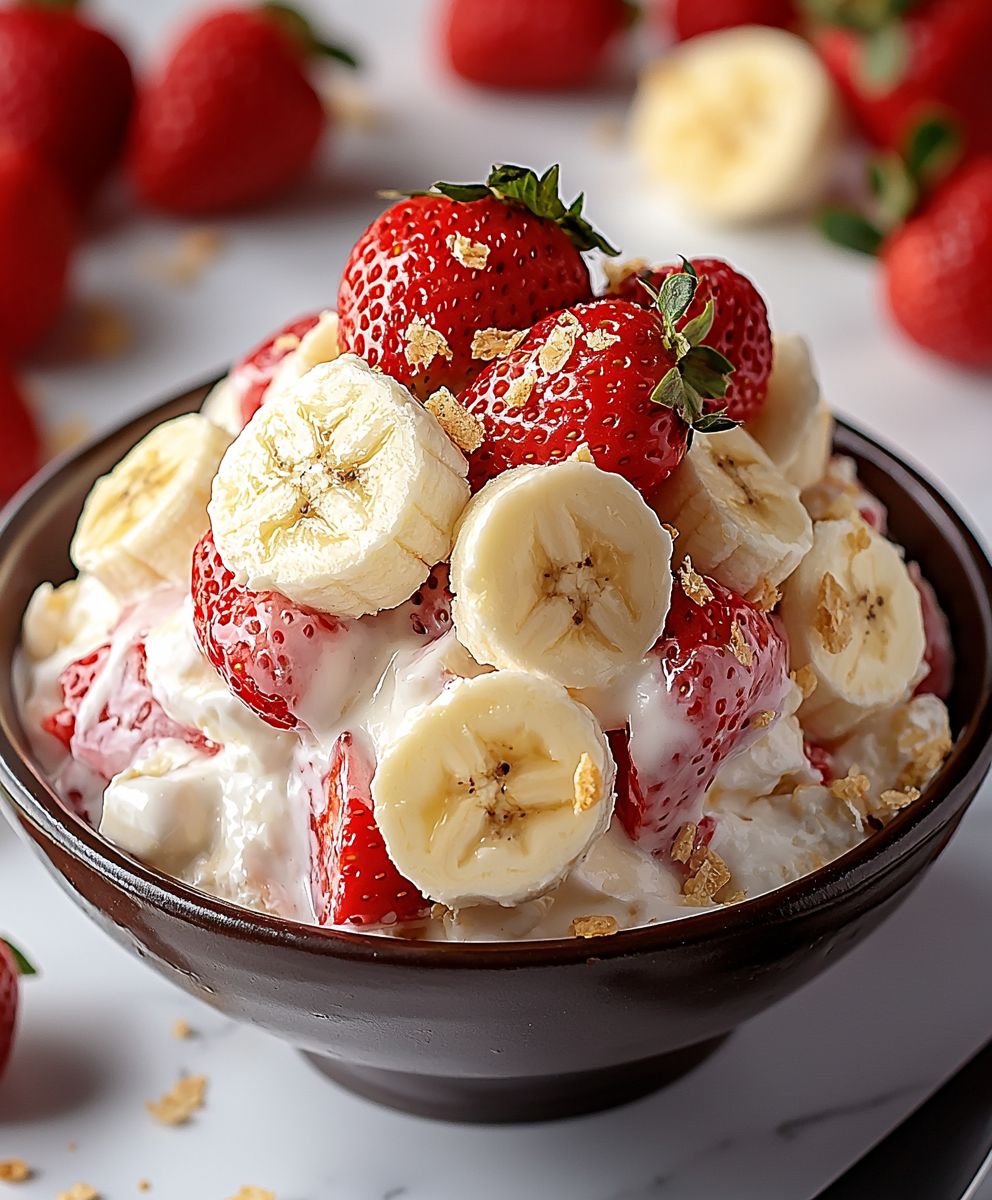 Strawberry Banana Cheesecake Salad