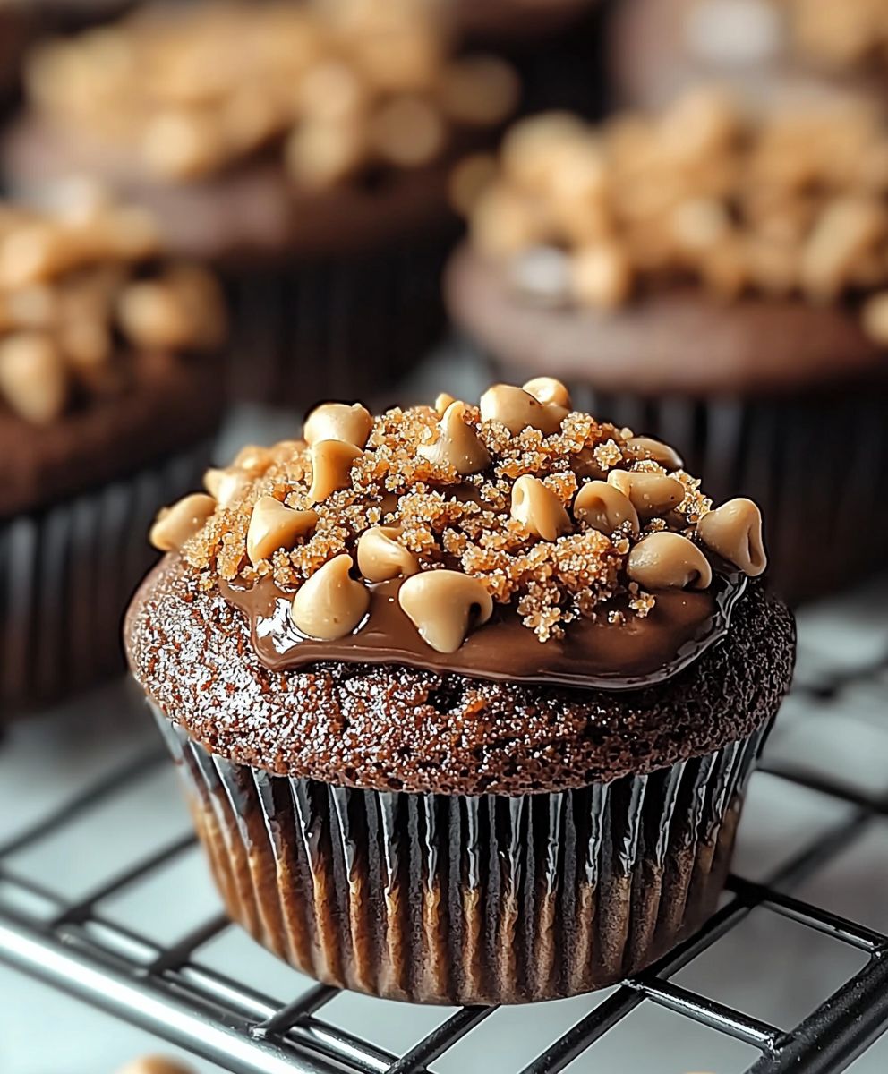 Chocolate Coffee Toffee Muffins