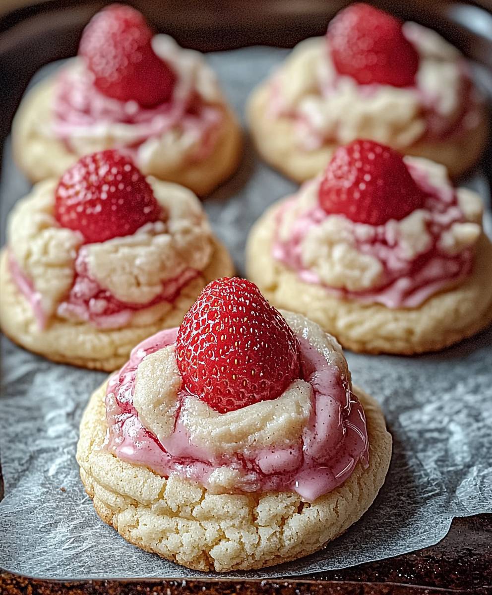 Strawberry Cheesecake Cookies