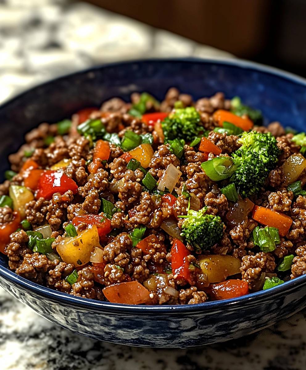 Ground beef stir fry