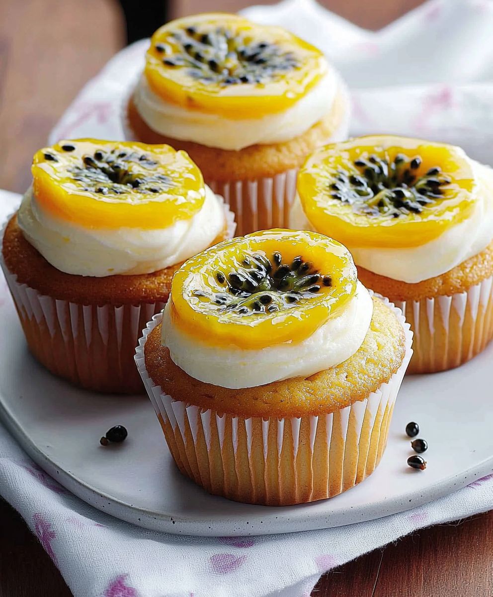 Passionfruit Yoghurt Cupcakes