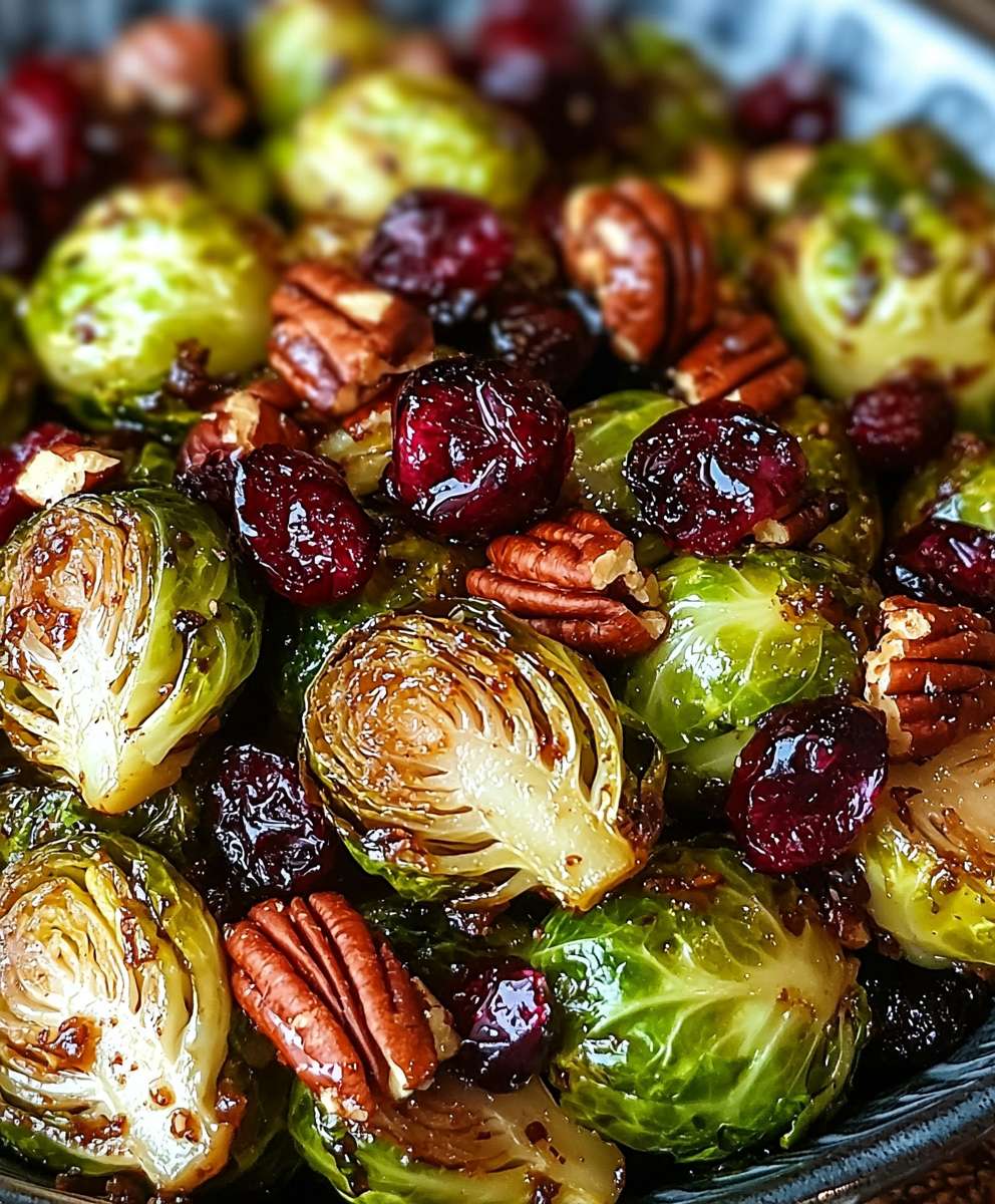 Balsamic Brussels Sprouts Cranberries