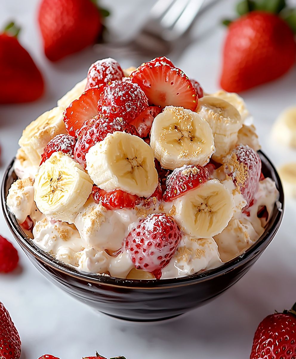 Strawberry Banana Cheesecake Salad