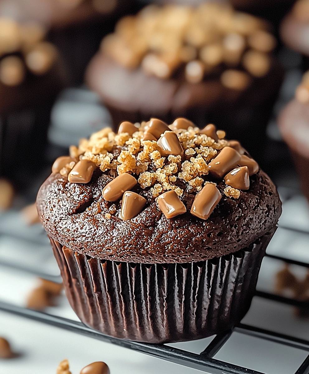 Chocolate Coffee Toffee Muffins