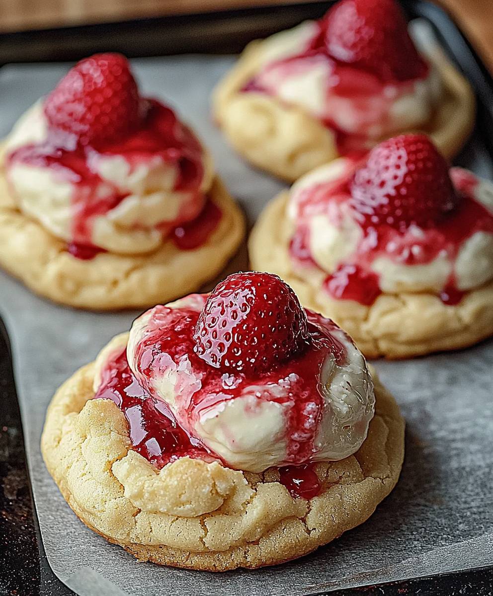 Strawberry Cheesecake Cookies