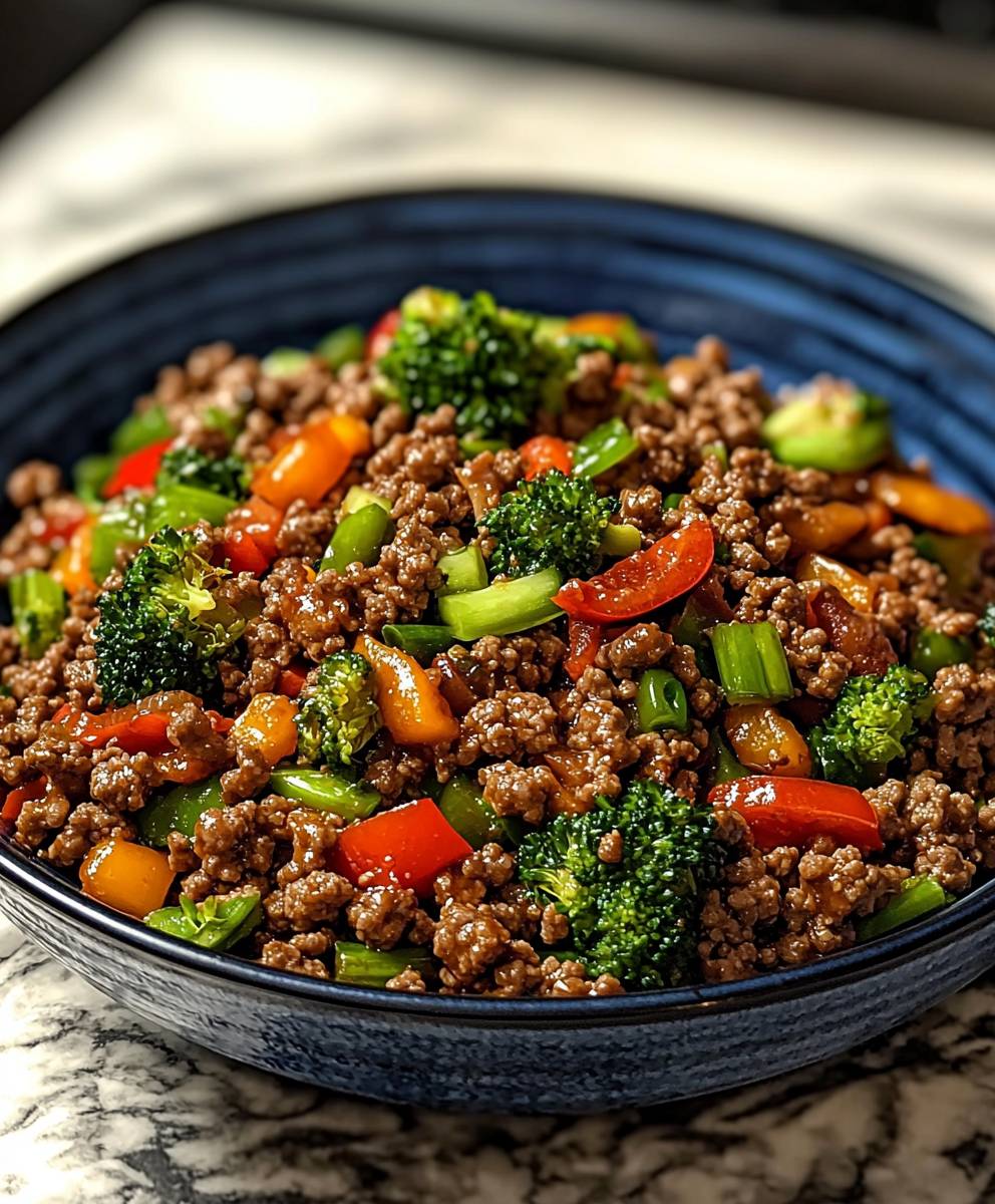 Ground beef stir fry