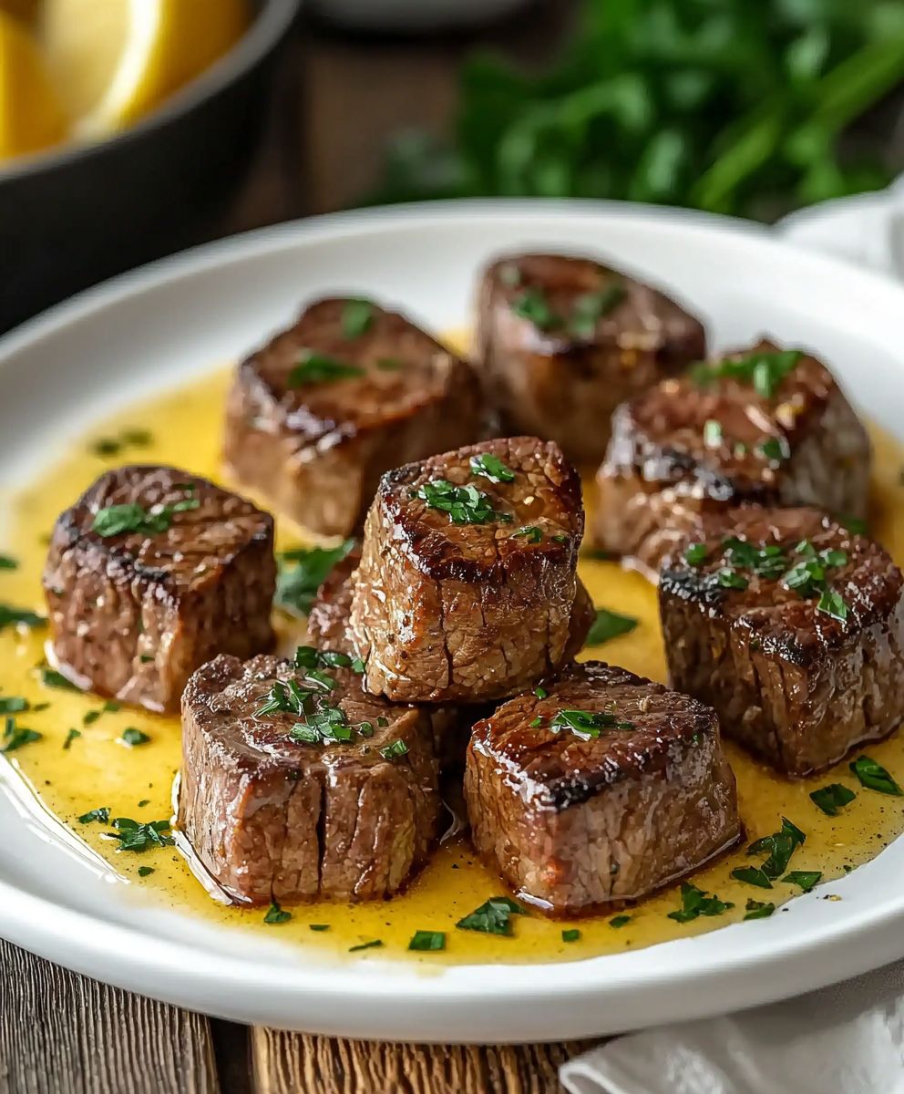 Garlic butter steak bites