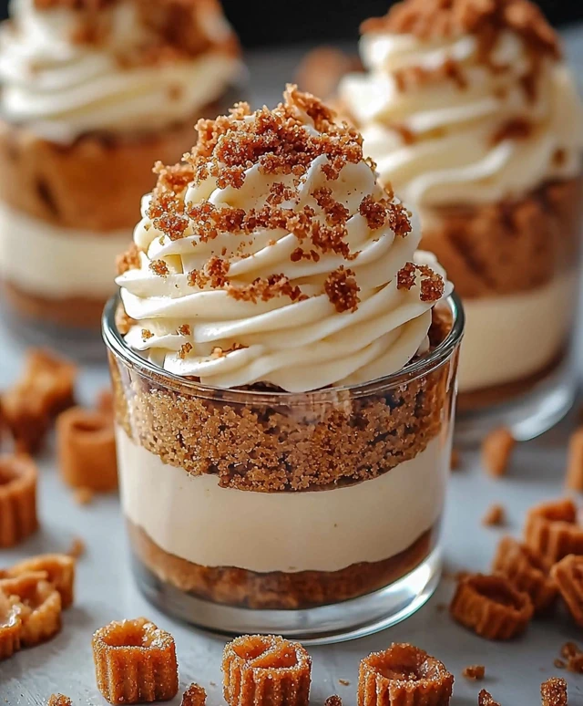Biscoff Layered Cheesecake Cups