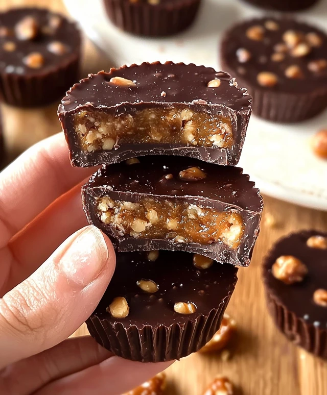 Chocolate Date Caramel Cups