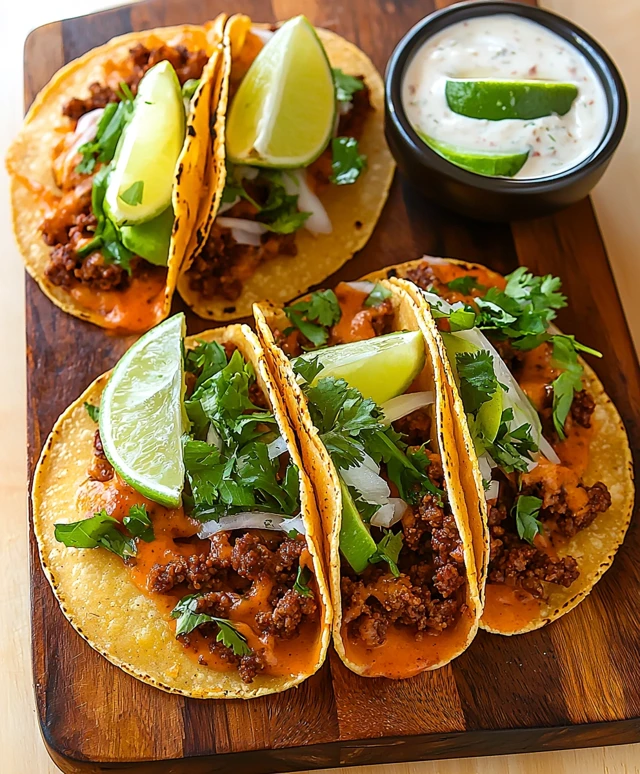 Crispy Cheesy Ground Beef Tacos