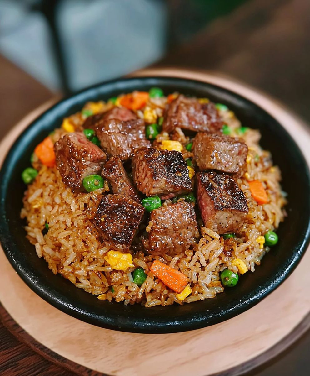 Black Pepper Steak Fried Rice