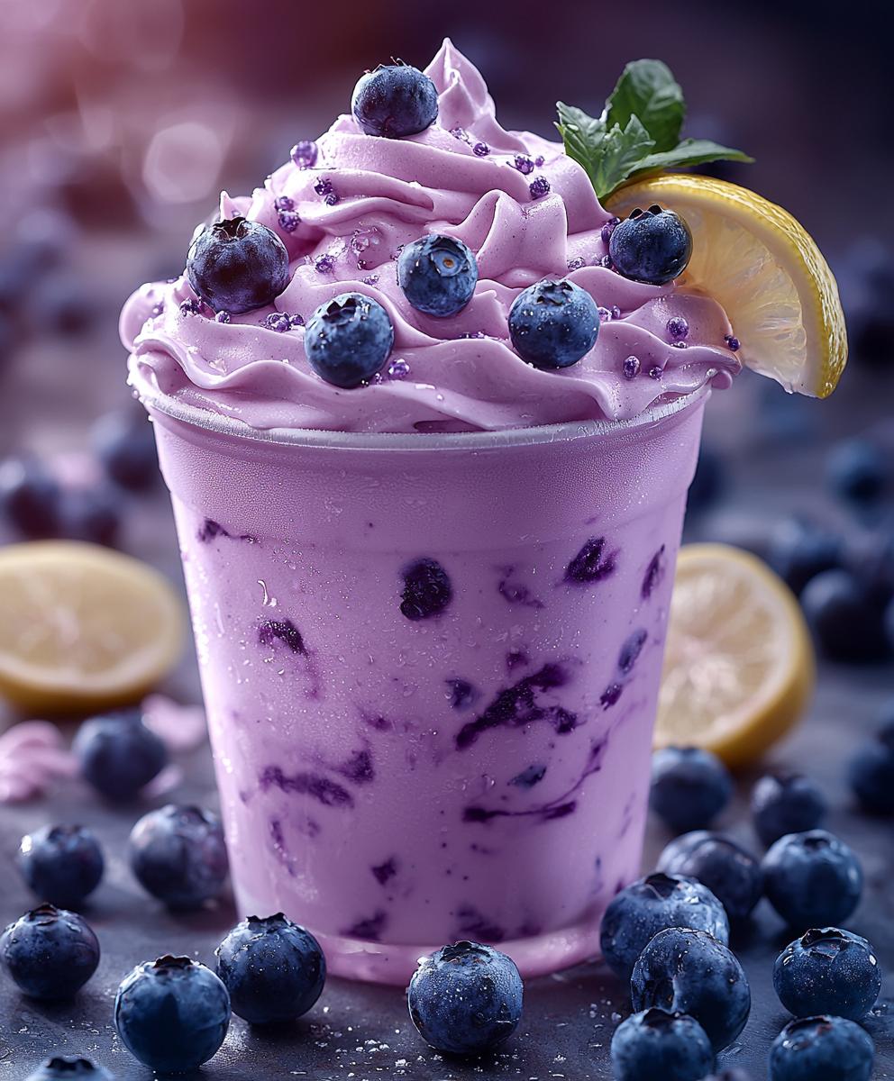 Whipped Blueberry Lemonade Drink