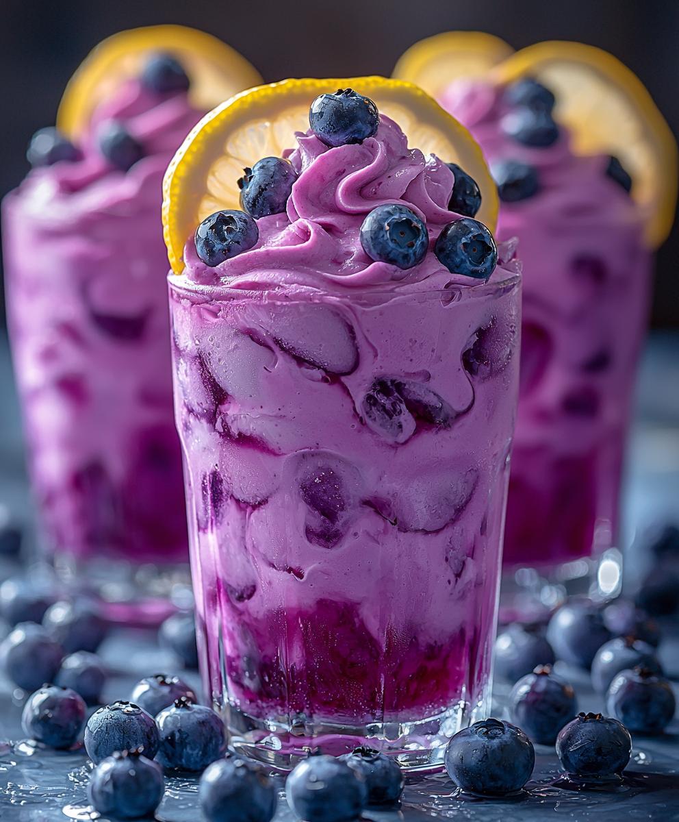 Whipped Blueberry Lemonade Drink