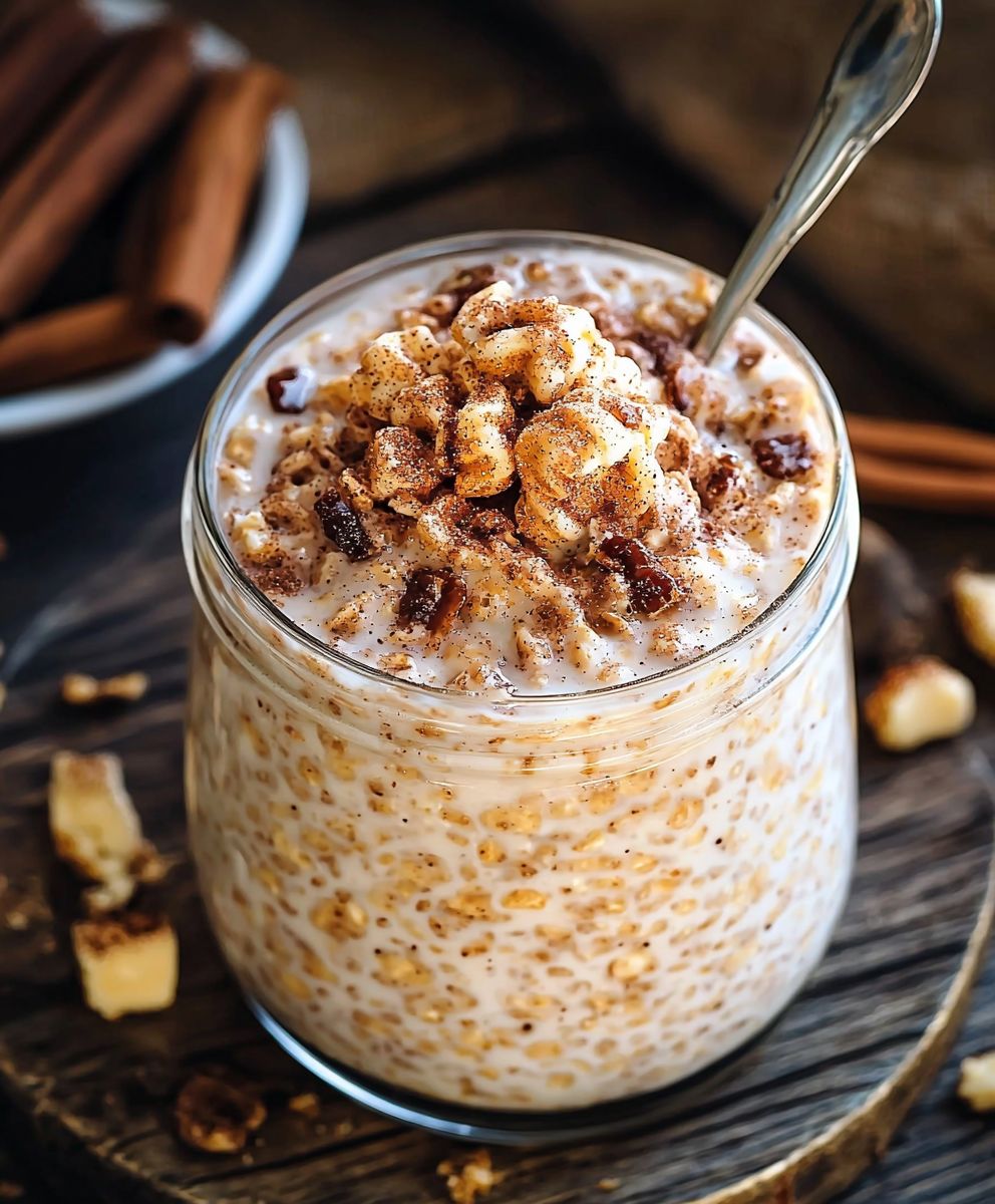Cinnamon bun overnight oats