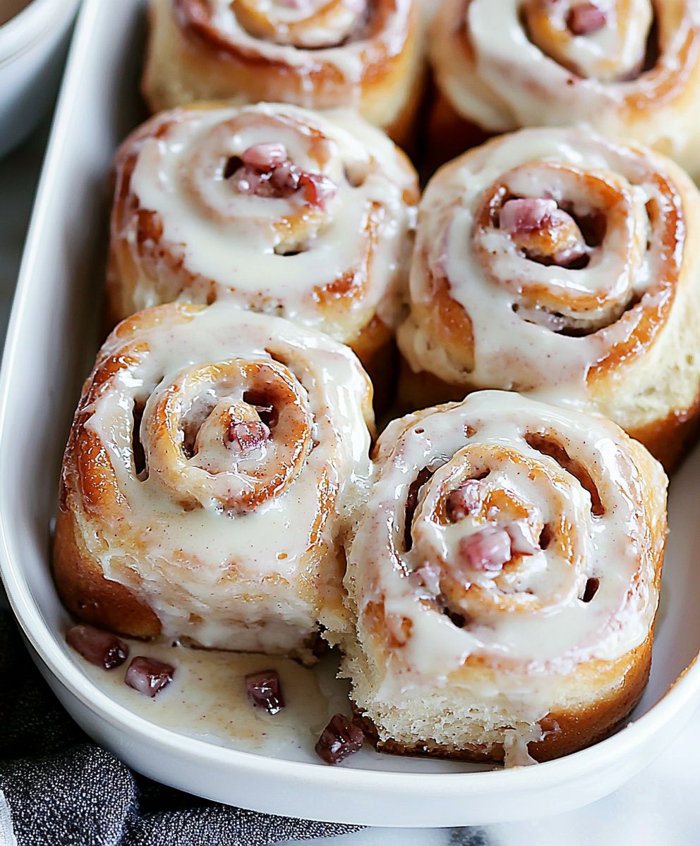 Rhubarb Sticky Buns