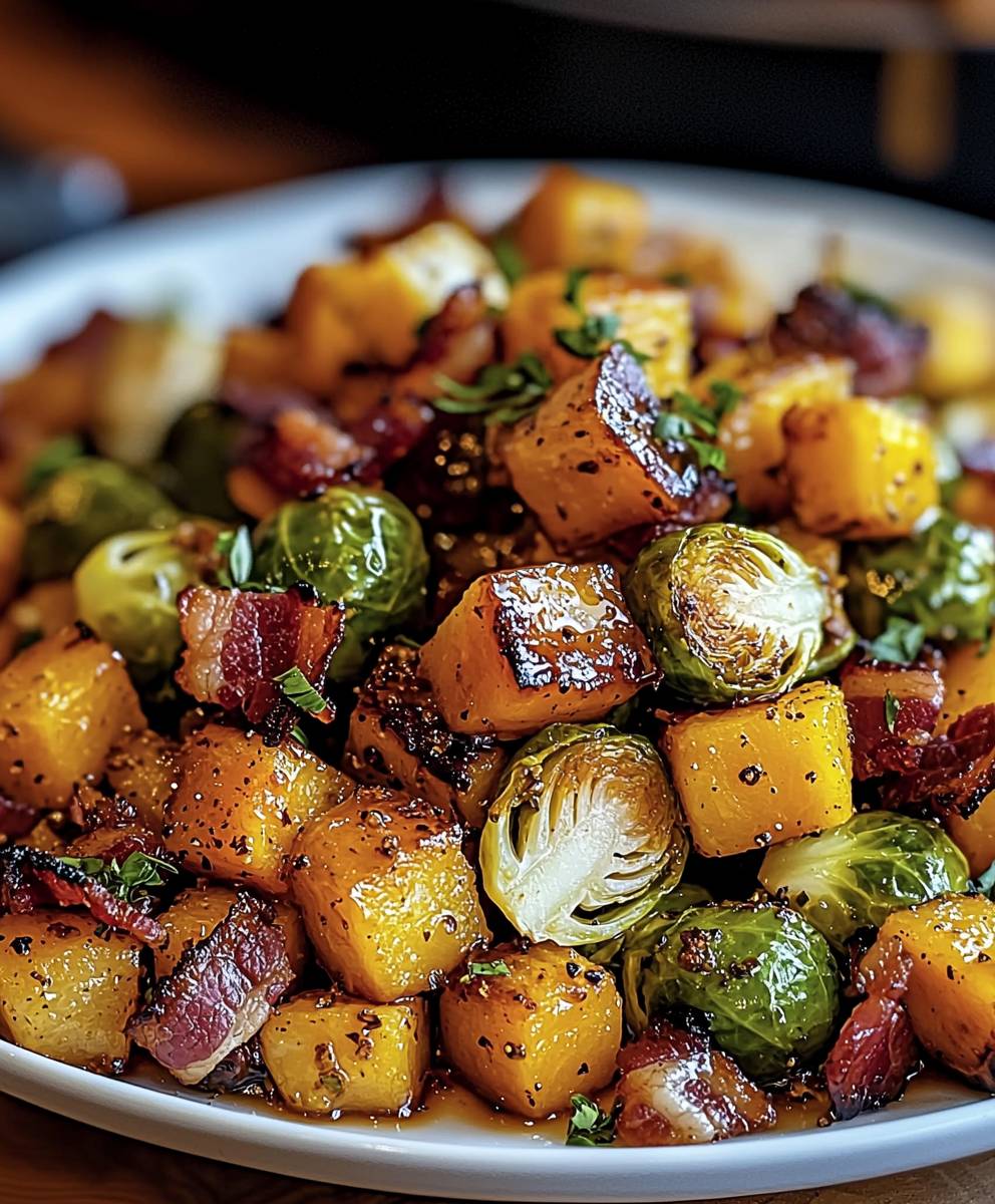 Maple Glazed Brussels Sprouts