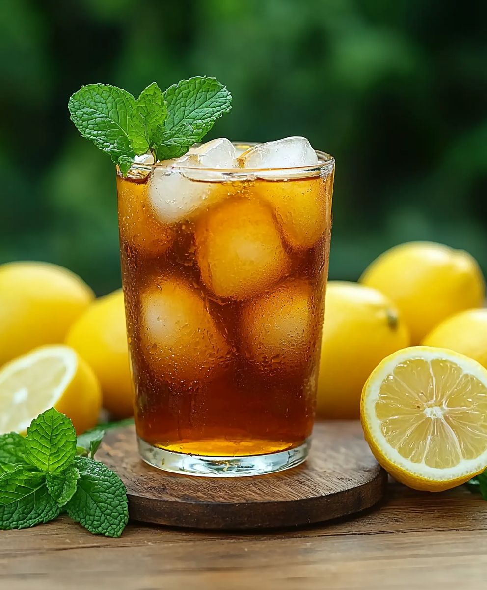 Lemon mint iced tea