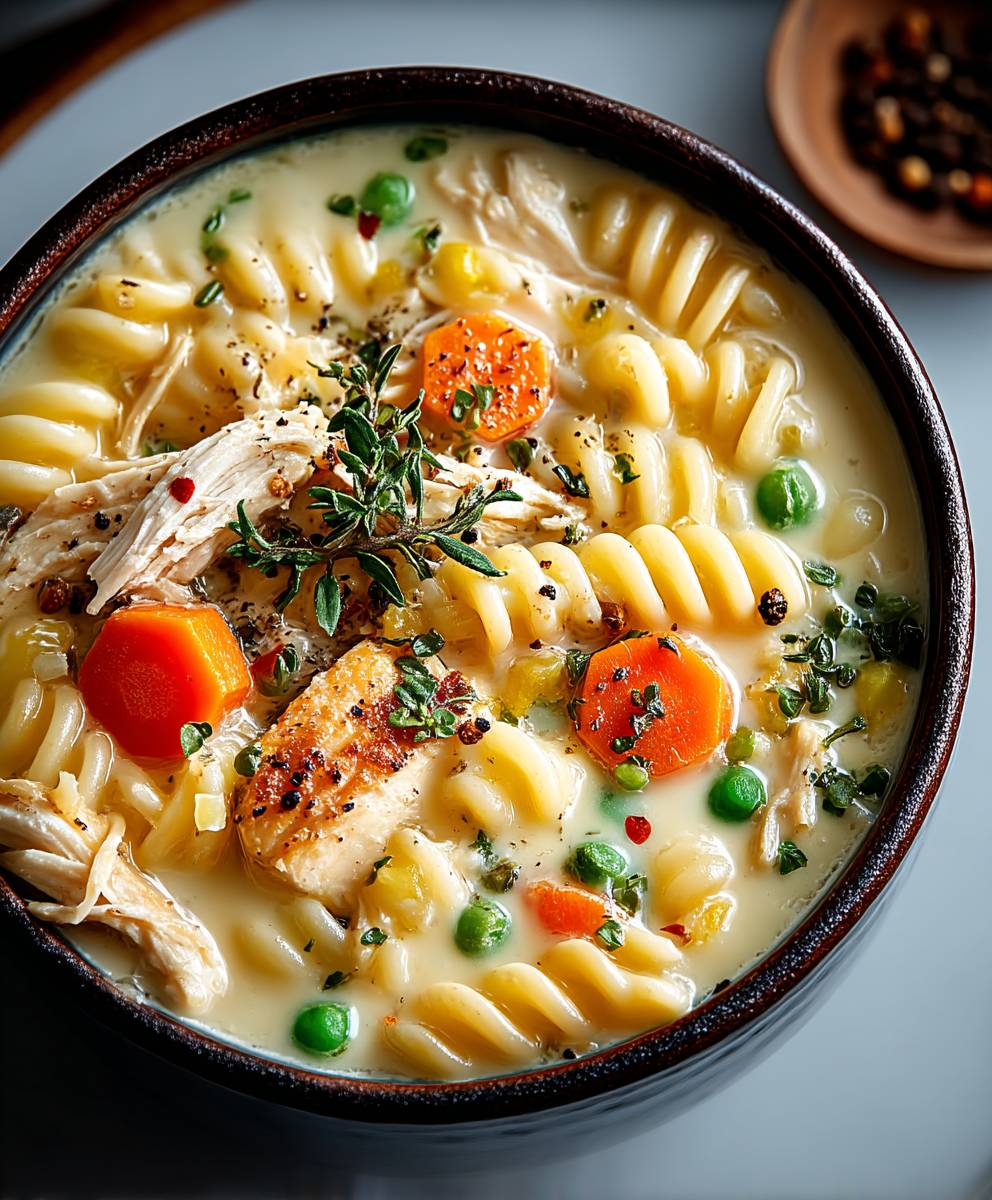 Creamy Chicken Pasta Soup