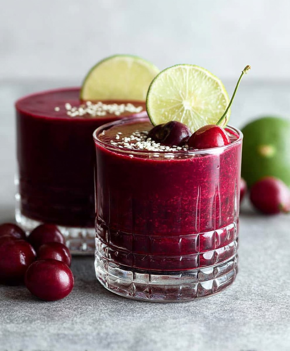 Cherry lime beet smoothie