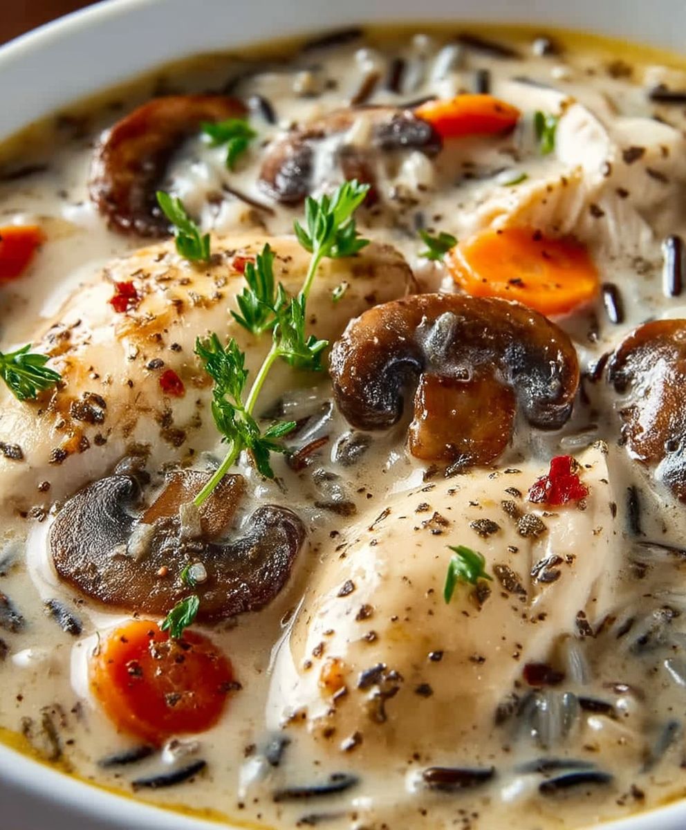 Mushroom Chicken Wild Rice Soup