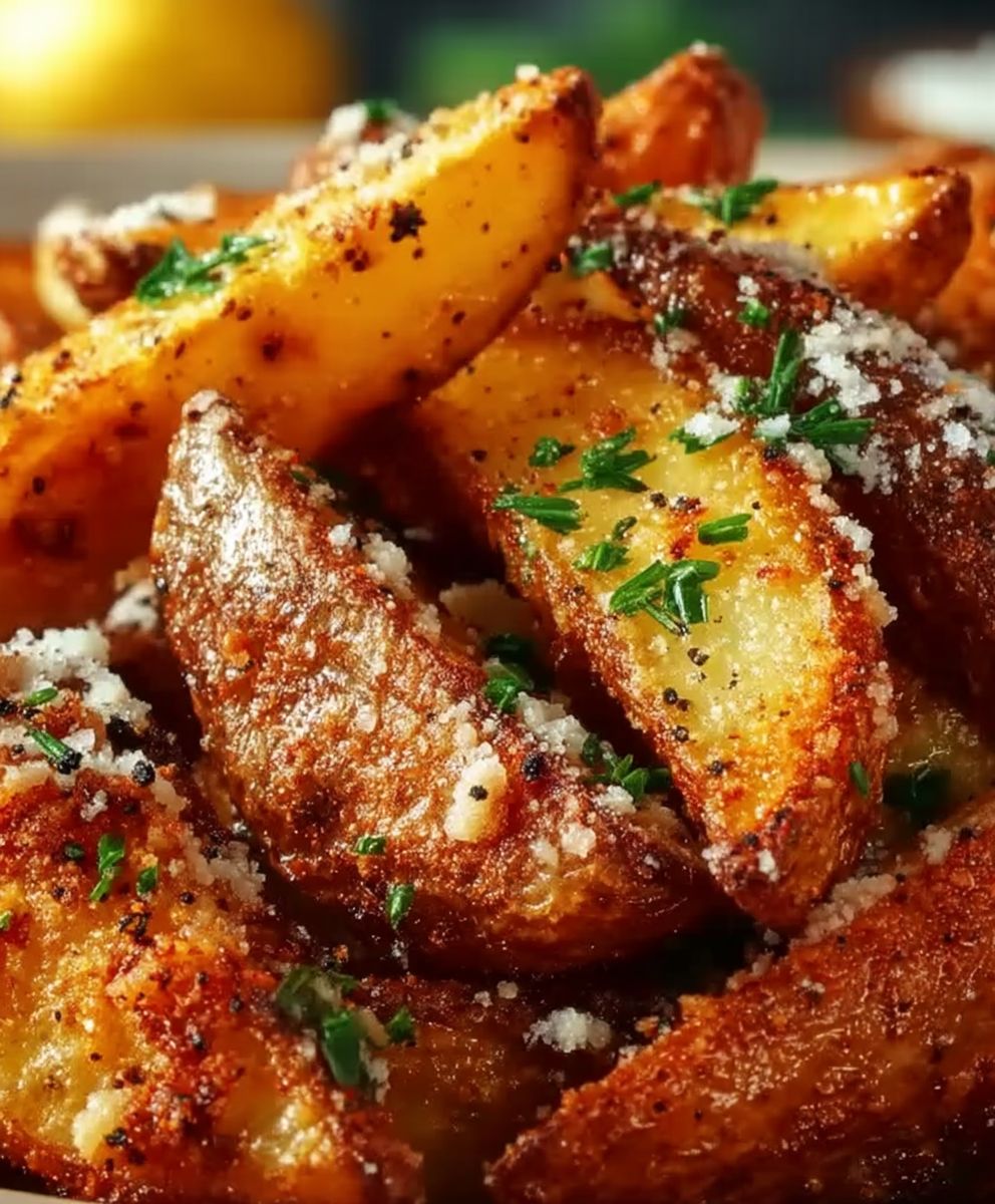 Garlic Parmesan Potato Wedges