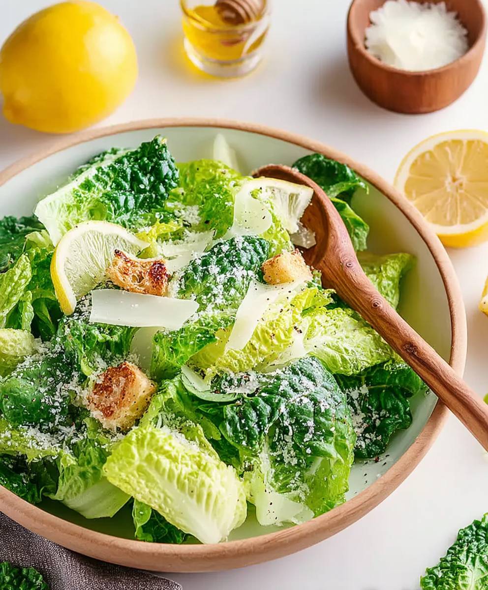 Lemon Parmesan Lettuce Salad