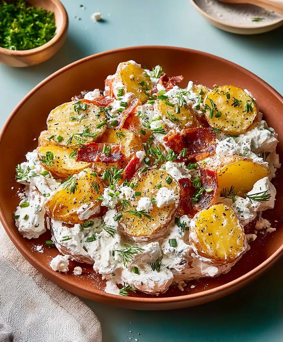 Smashed potato salad