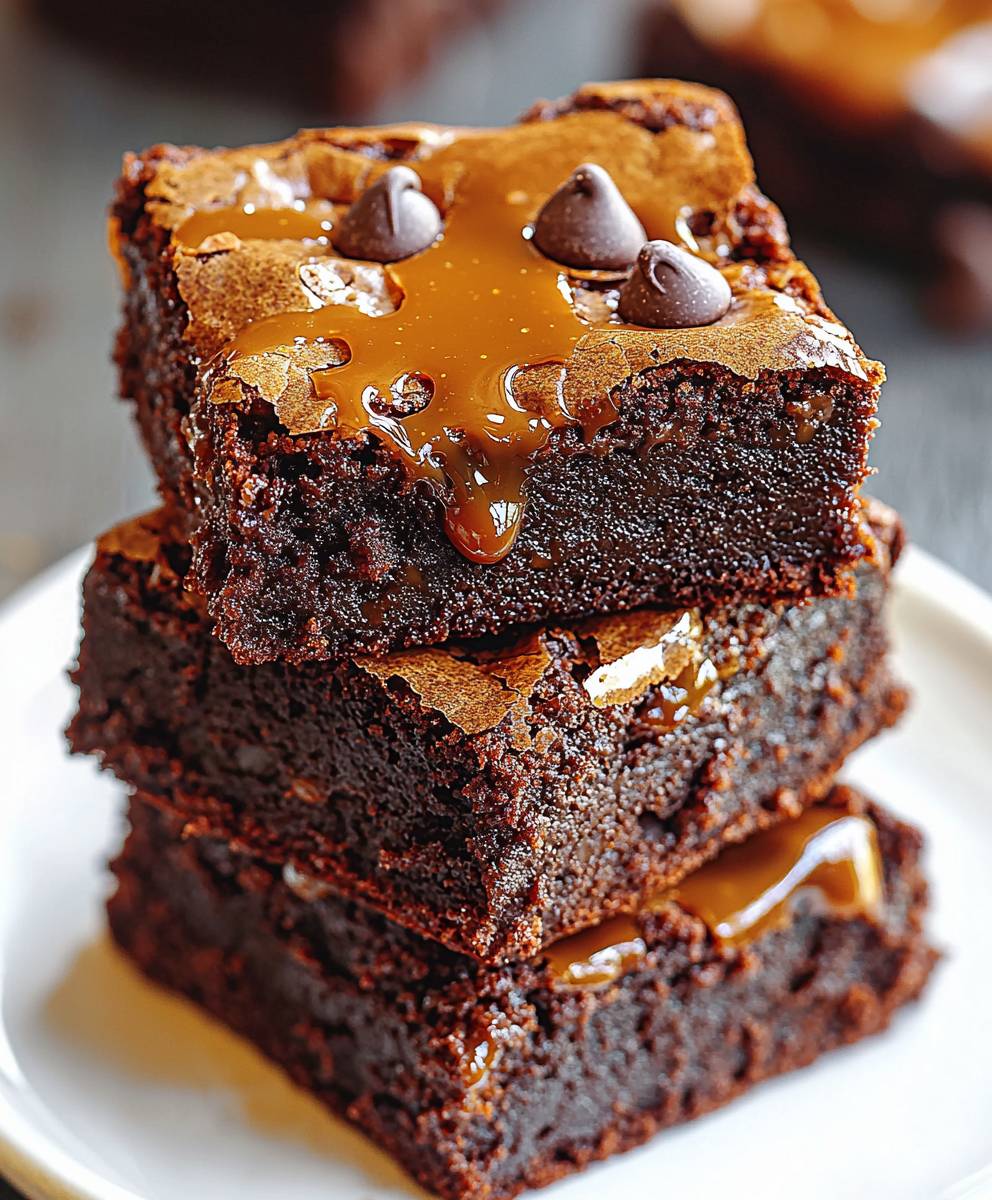 Caramel Chocolate Chip Brownies