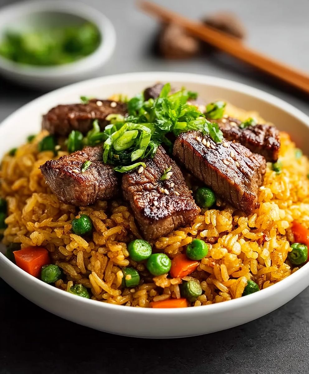 Garlic Butter Steak Fried Rice
