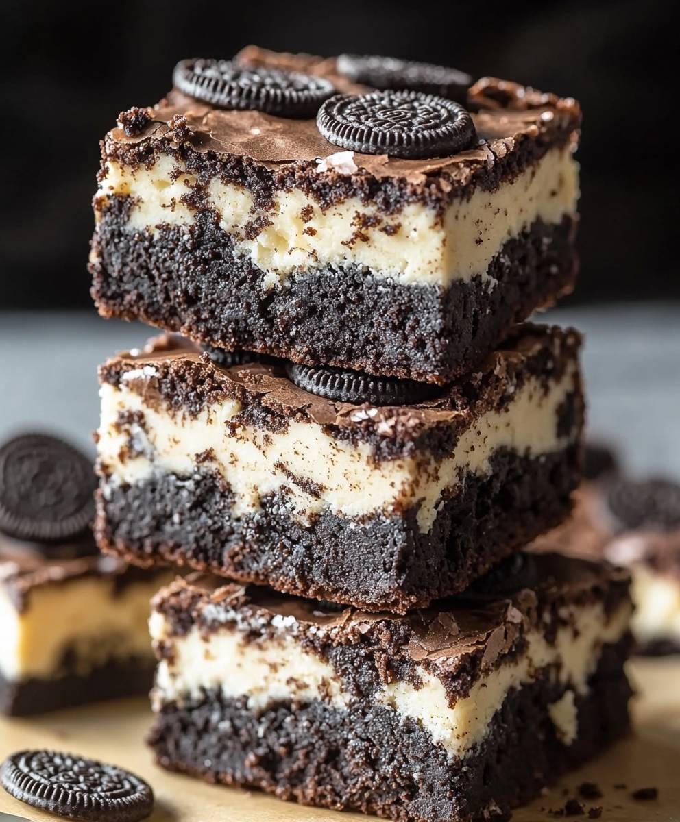 Oreo cream cheese brownies