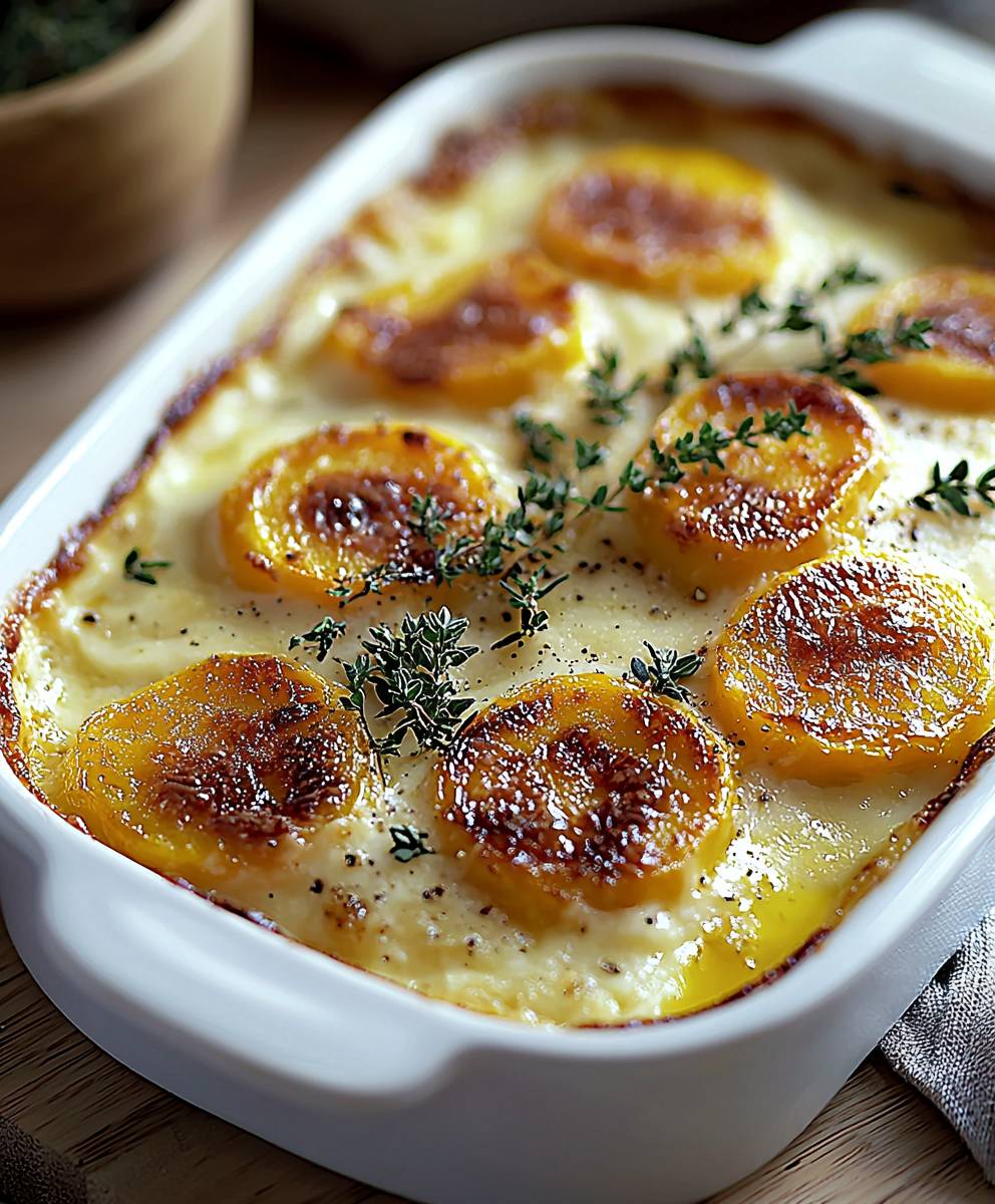 Squash Gratin Mornay Sauce