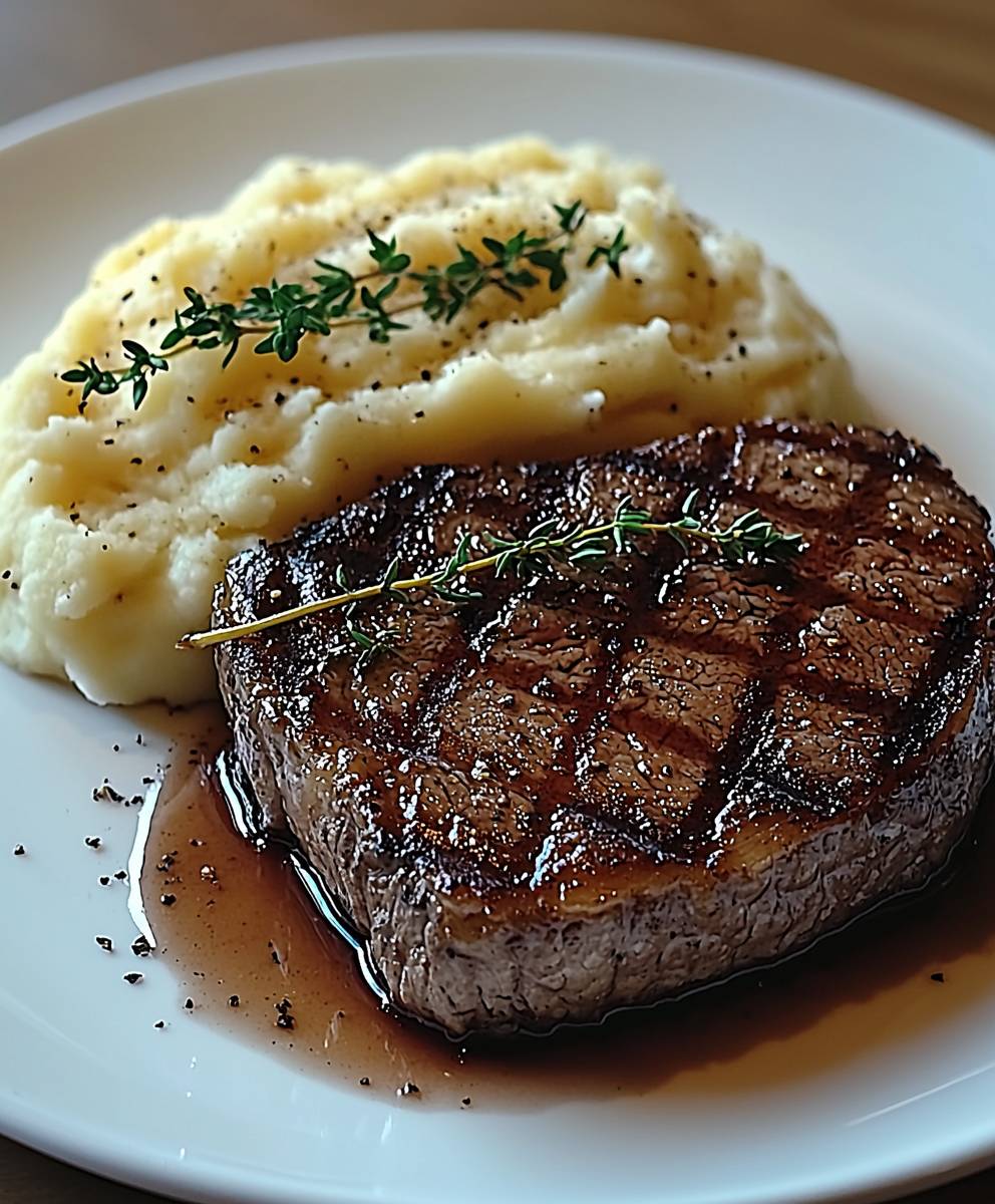Steak and mashed potatoes