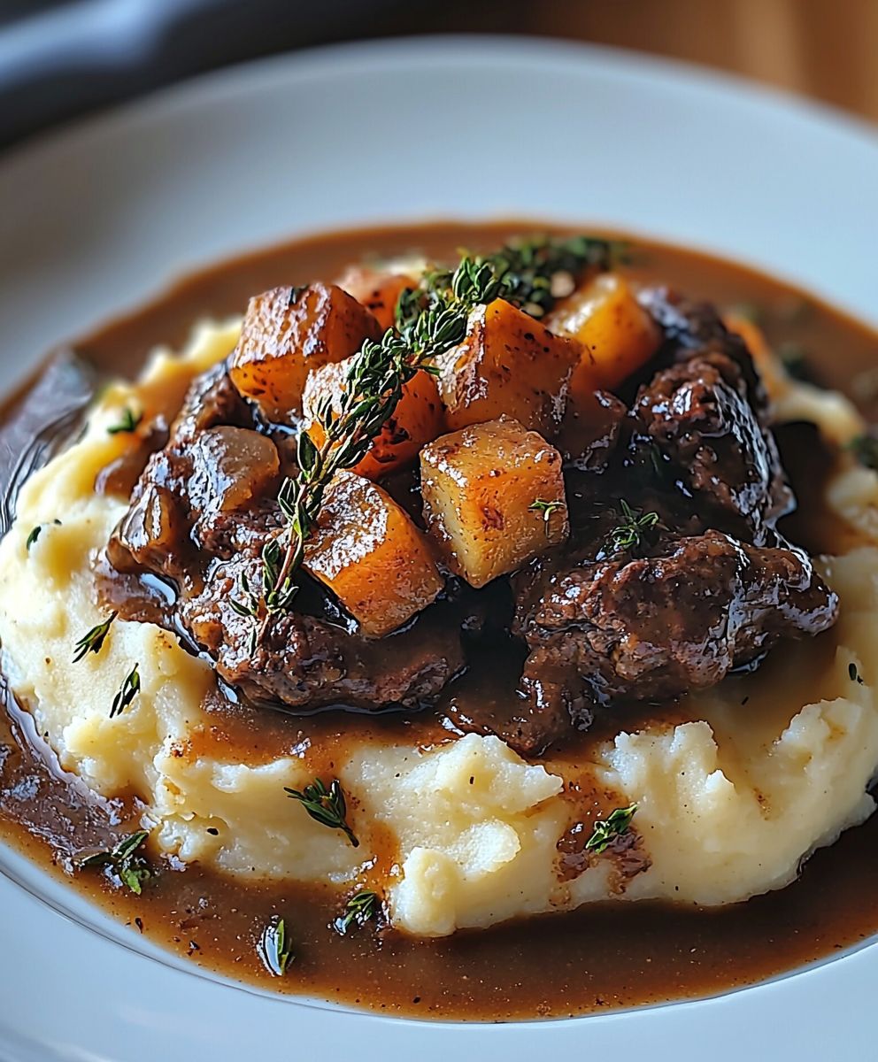 Beef and Gravy Mashed Potatoes
