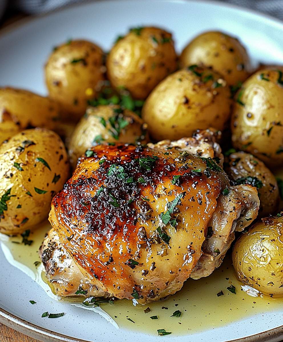 Mediterranean chicken thighs potatoes