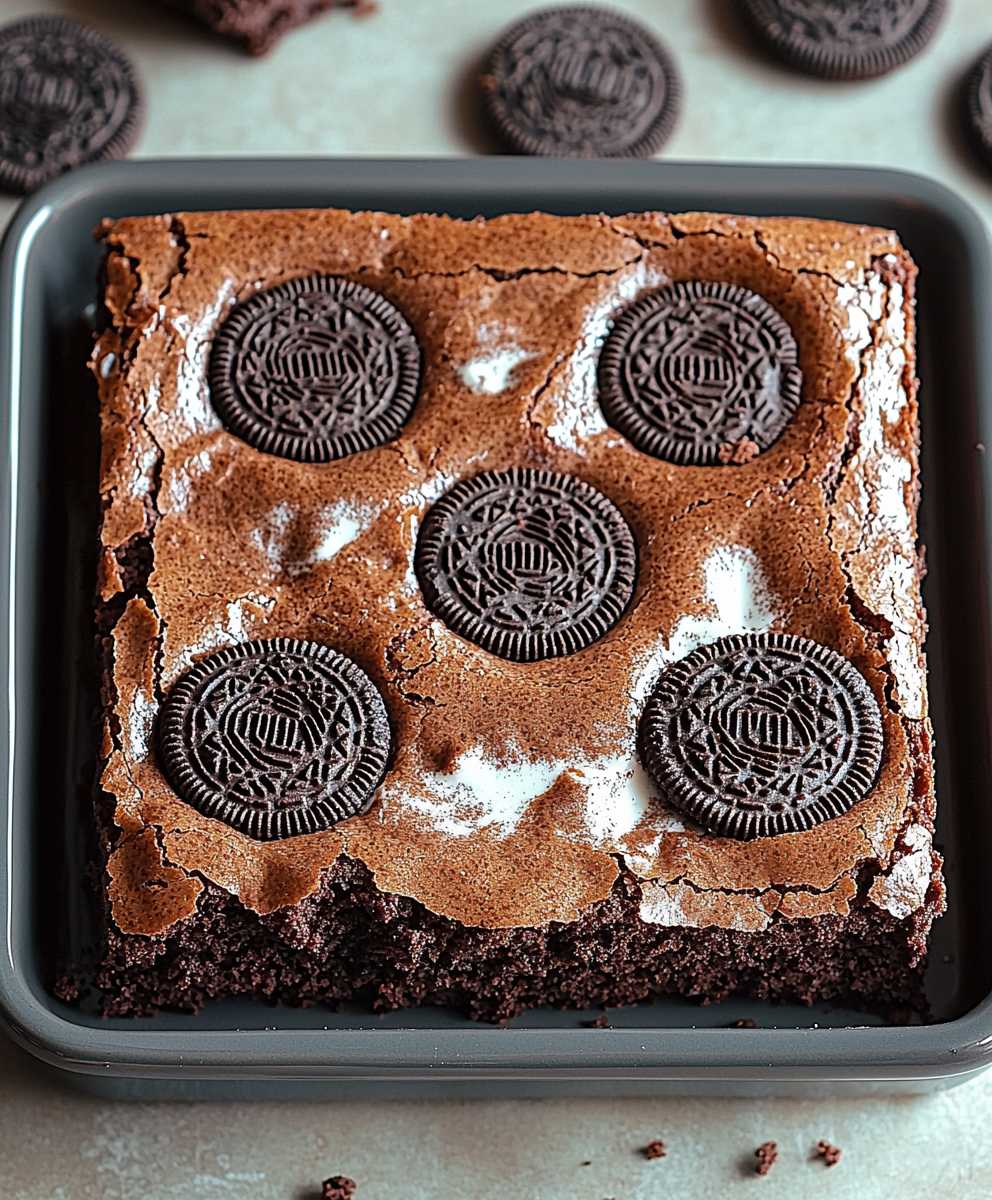 Fudgy Oreo Brownies