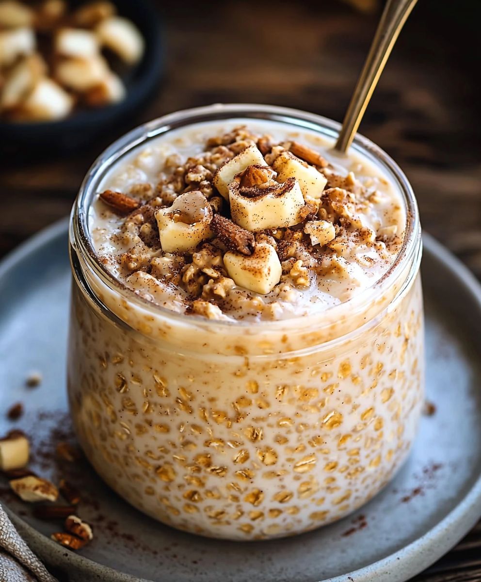Cinnamon bun overnight oats