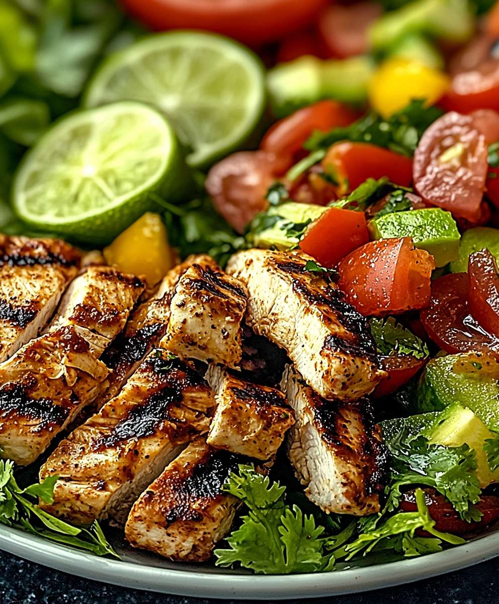 Chili Lime Chicken Fajita Salad