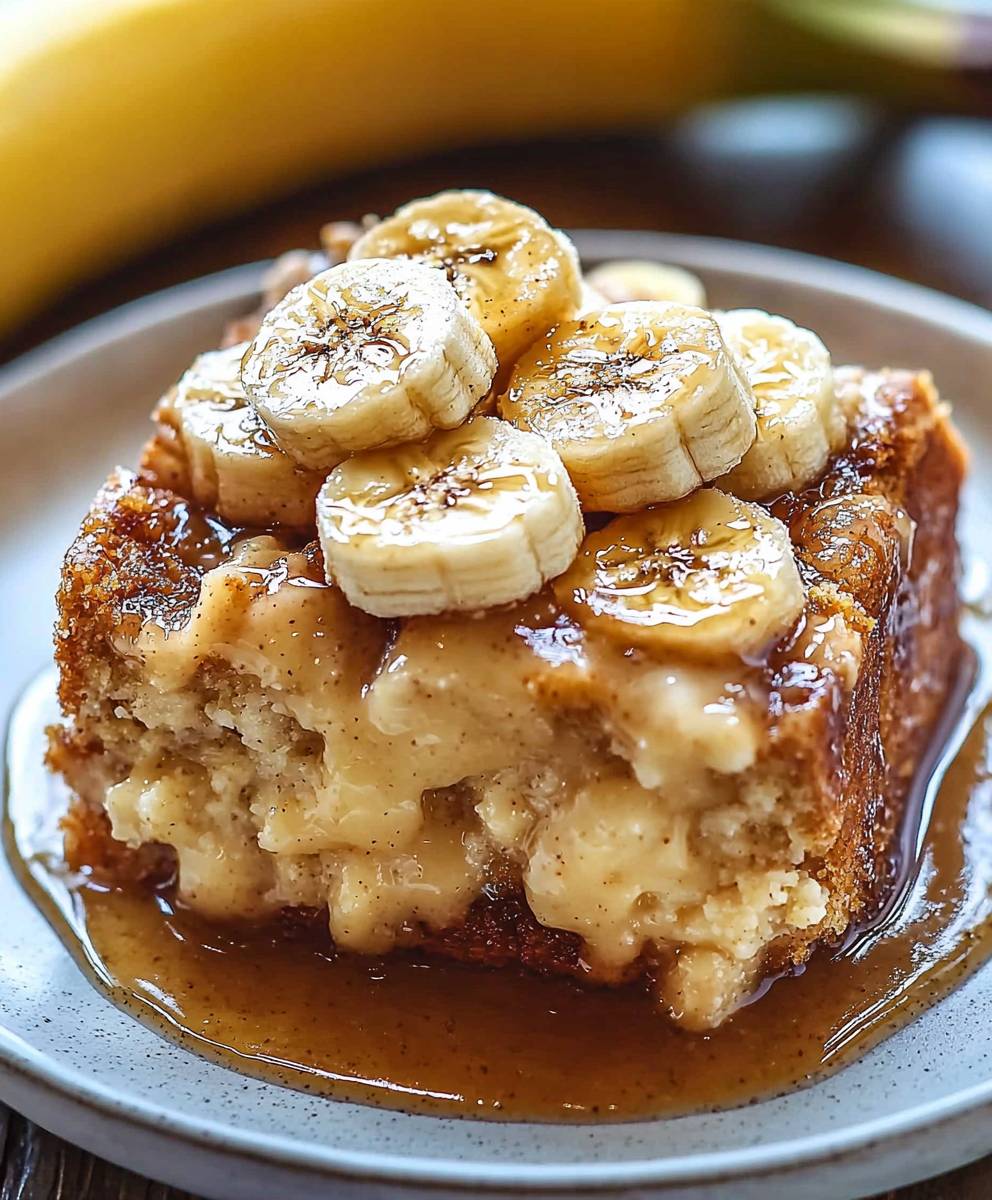 Banana bread pudding