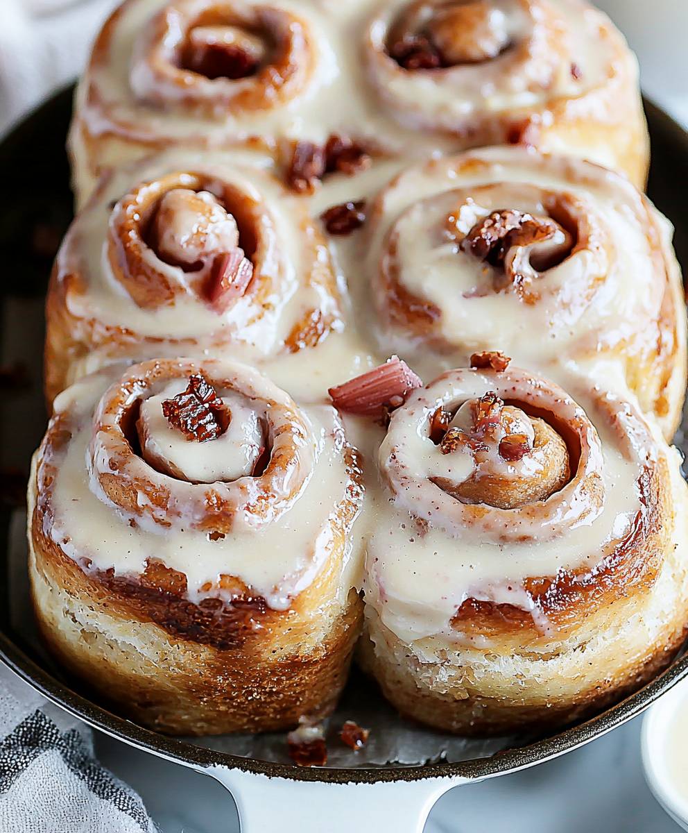 Rhubarb Sticky Buns