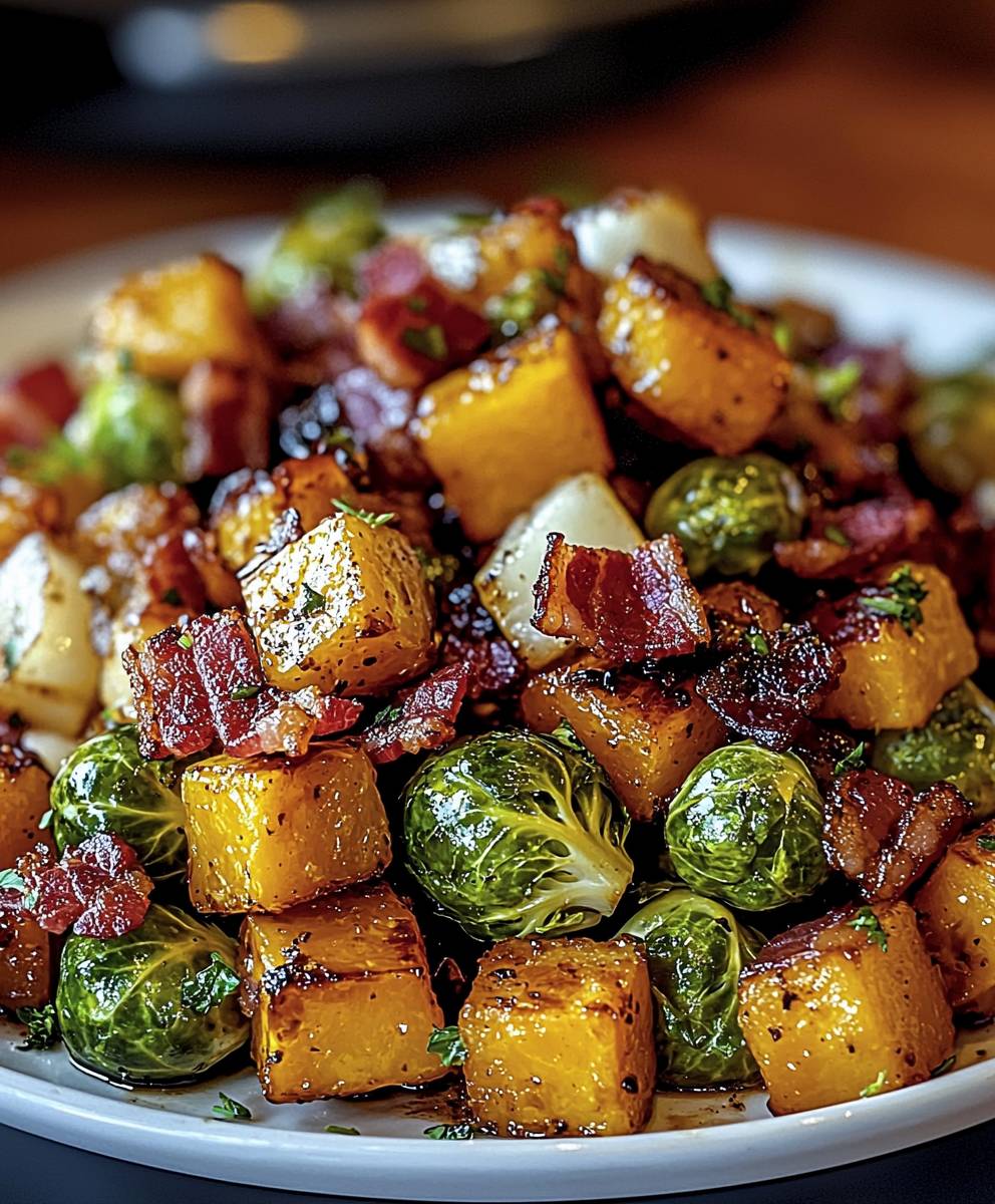 Maple Glazed Brussels Sprouts