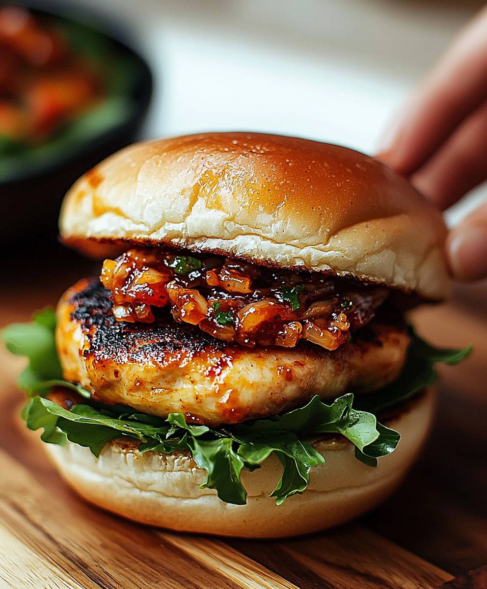 Gochujang Chicken Burgers
