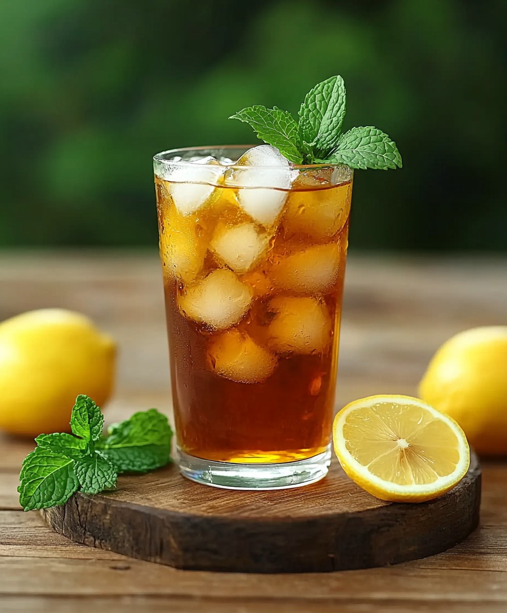 Lemon mint iced tea