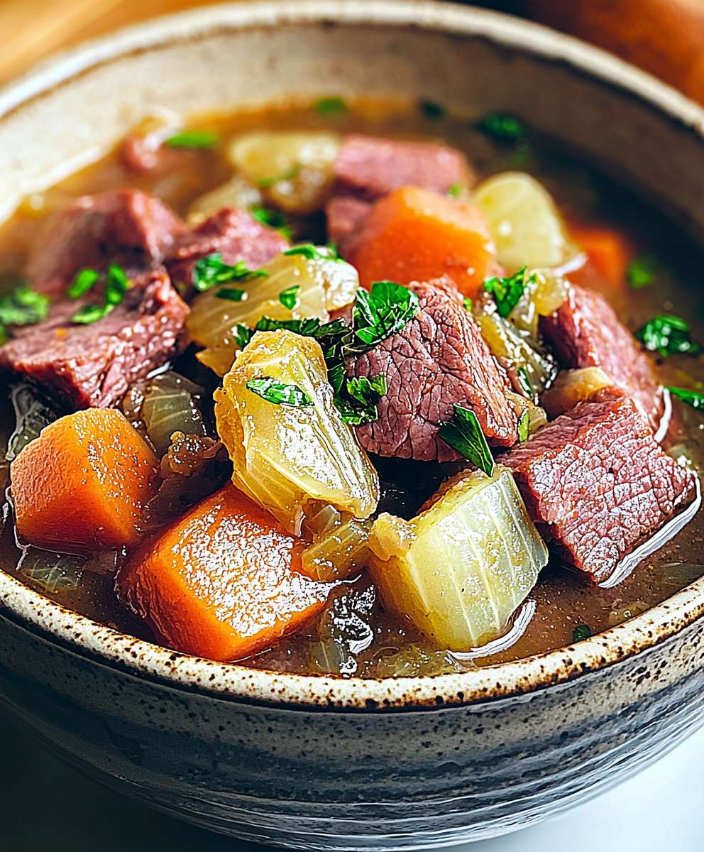 Corned beef cabbage soup