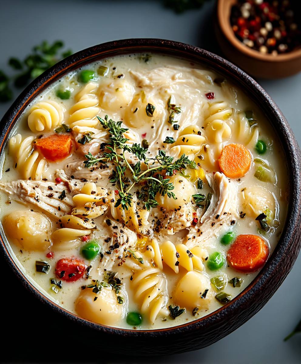 Creamy Chicken Pasta Soup
