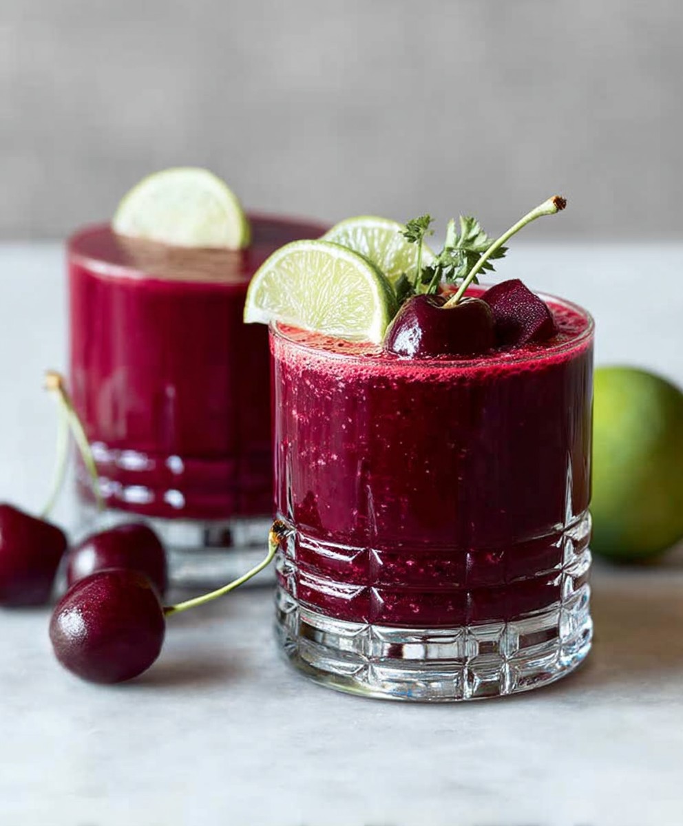 Cherry lime beet smoothie