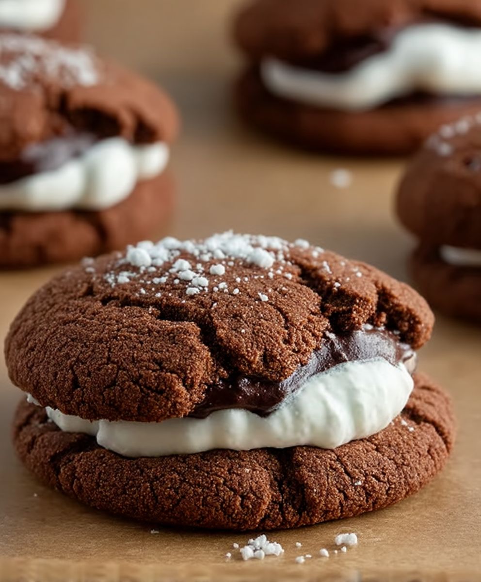 Chocolate Marshmallow Swirl Cookies