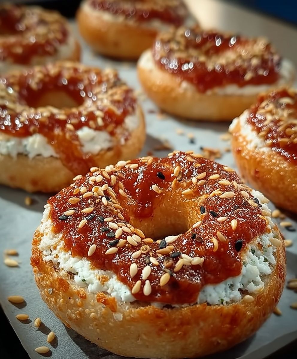 Homemade bagel bites